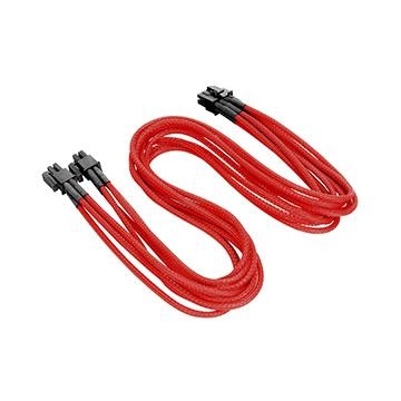 Individually Sleeved 4+4Pin CPU Cable - Red